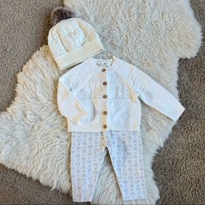 3-pc Sweater Outfit w/ Hat | 0-3 mo | Max Studio